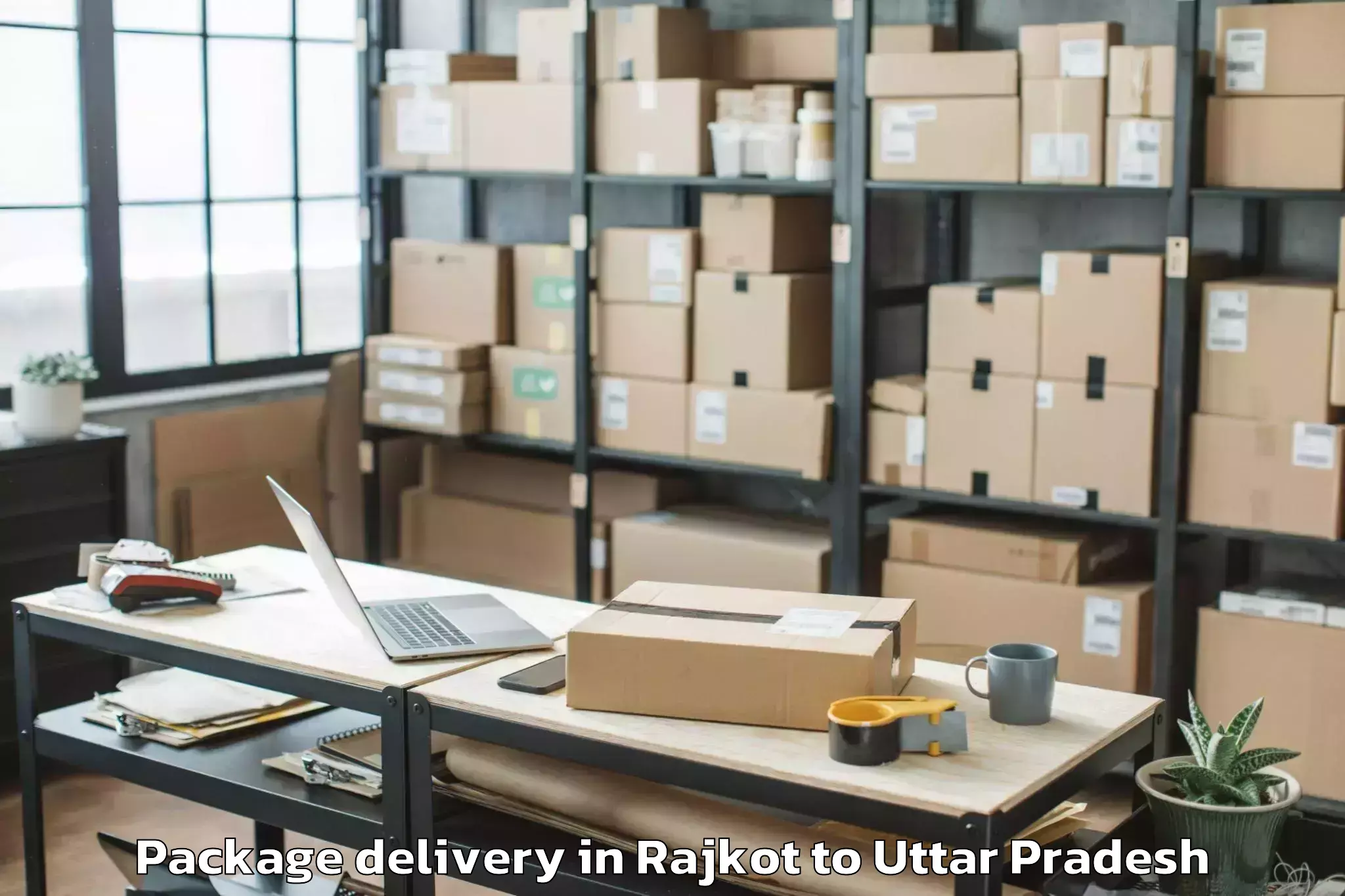 Reliable Rajkot to Rama University Kanpur Package Delivery